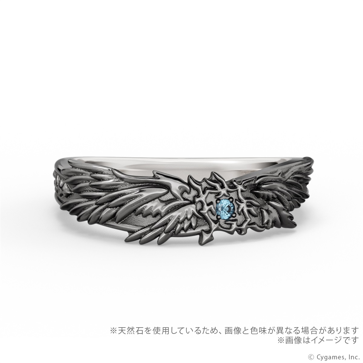 グランブルーファンタジー ルシファー モチーフリング シルバー（ブラックコーティング）(14号)