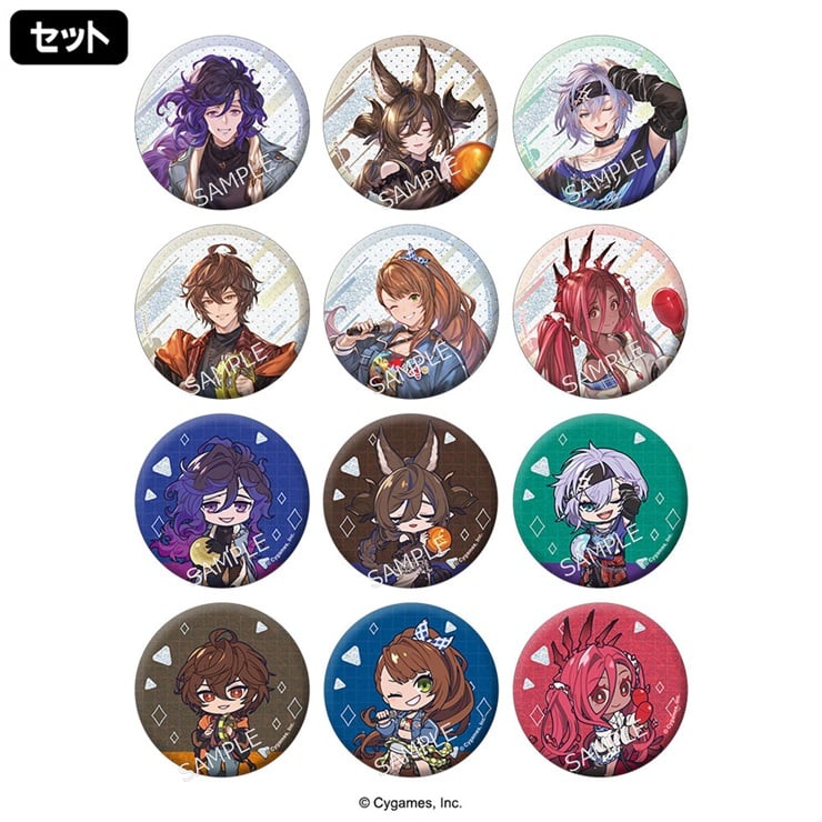 【セット】グランブルーファンタジー トレーディンググリッター缶バッジ ROUND1コラボver.