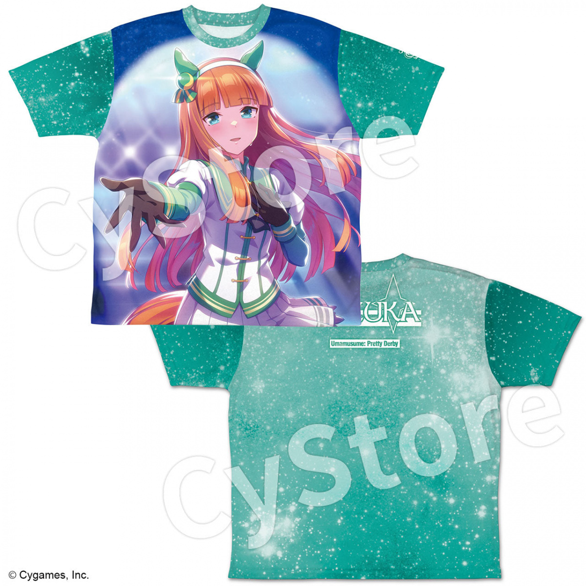 ウマ娘 サイレンススズカ BOSS コラボTシャツ SilenceSuzuka ウマ娘 プリティーダービー サイレンススズカ 両面フルグラフィックTシャツ
