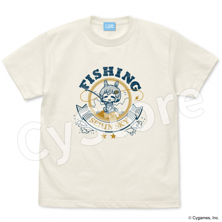 ウマ娘 プリティーダービー セイウンスカイの釣り好きTシャツ