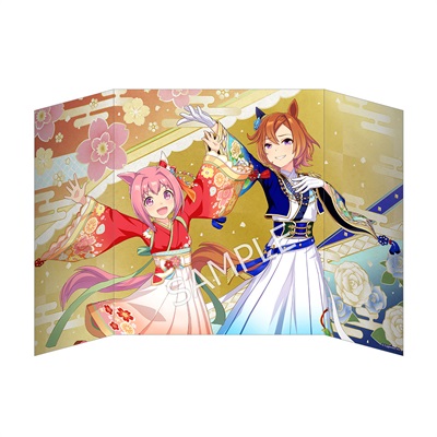 ウマ娘 プリティーダービー ミニ屏風／ハルウララ×テイエムオペラオー