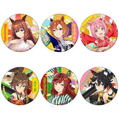 BOX】ウマ娘 プリティーダービー 和紙風缶バッジコレクション