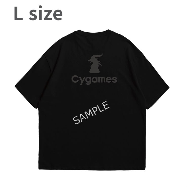 Cygames BACK LOGO TEE/ALL BLACK/L