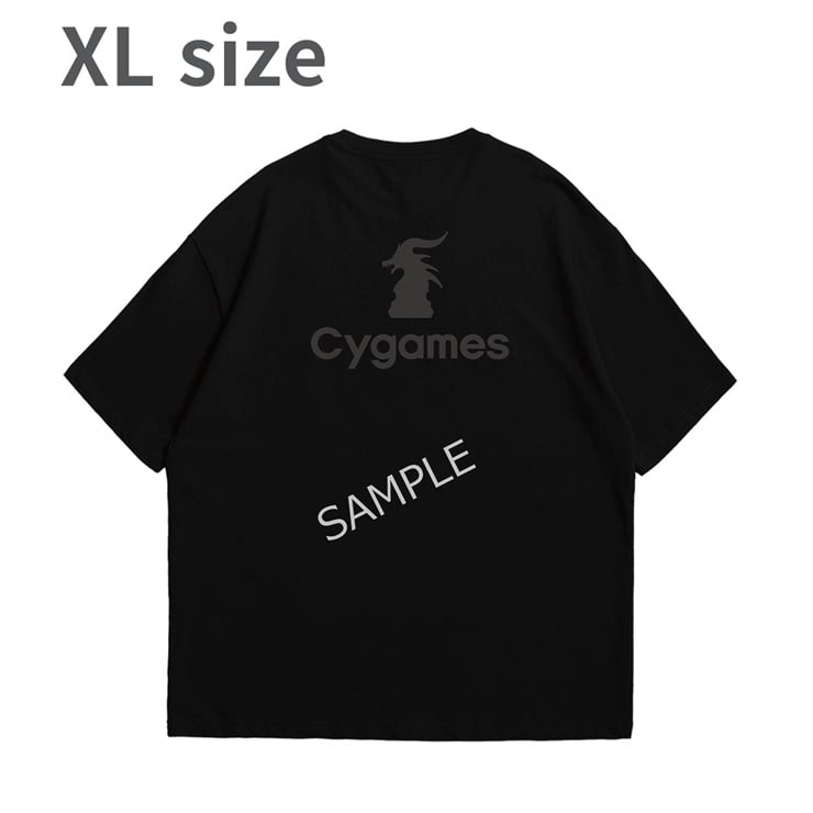 Cygames BACK LOGO TEE/ALL BLACK/XL