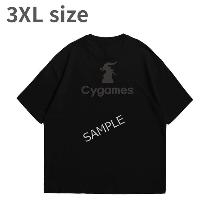 Cygames BACK LOGO TEE/ALL BLACK/3XL