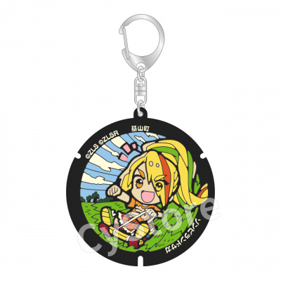 ゾンビランドサガ　マンホール　ラバーキーホルダー ゾンビランドサガ マンホール型ラバーキーホルダー 上峰町 紺野純子 T