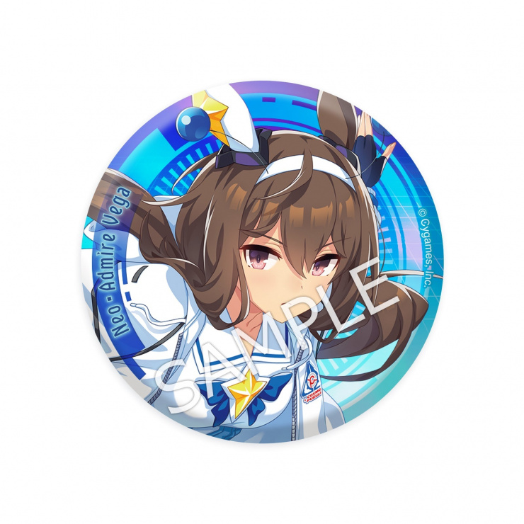 宇宙走娘＜コスモピュエラ＞ 公式オーロラ缶バッジ (ウマ娘 プリティーダービー)【ネオ・アドマイヤベガ】
