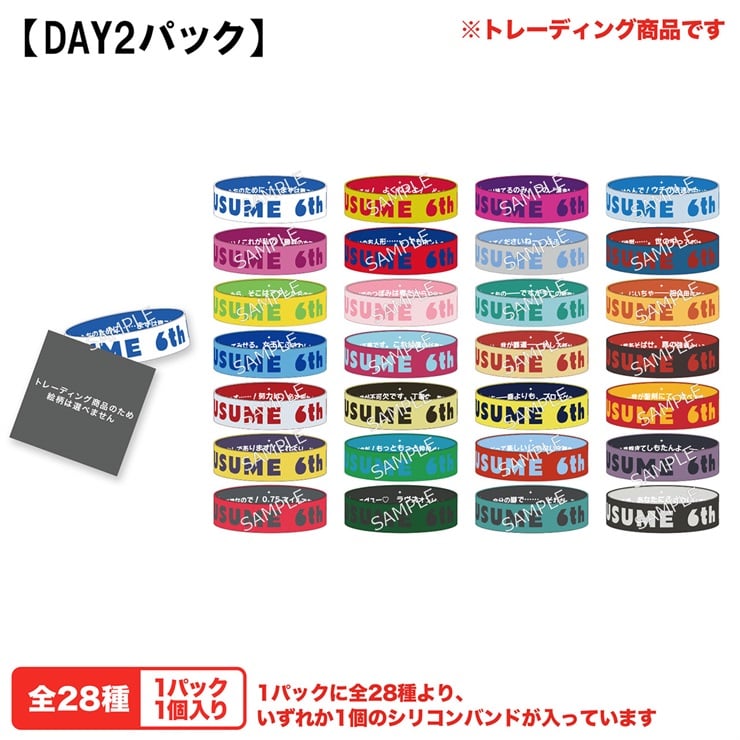 公式トレーディングシリコンバンド（6th EVENT Ver.) DAY2パック