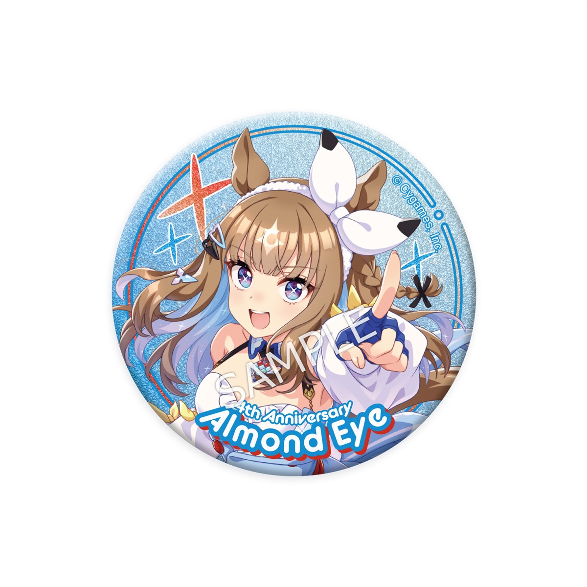 公式グリッター缶バッジ 【アーモンドアイ】(4th Anniversary Ver.)
