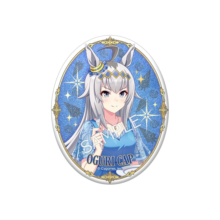ウマ娘 プリティーダービー 公式グリッター缶バッジ【オグリキャップ】(4.5th Anniversary Ver.)
