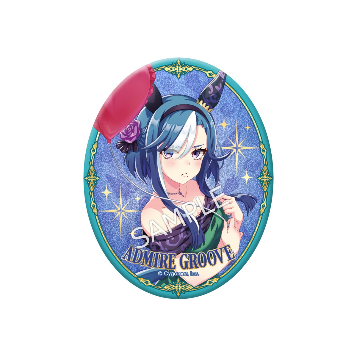 ウマ娘 プリティーダービー 公式グリッター缶バッジ【アドマイヤ