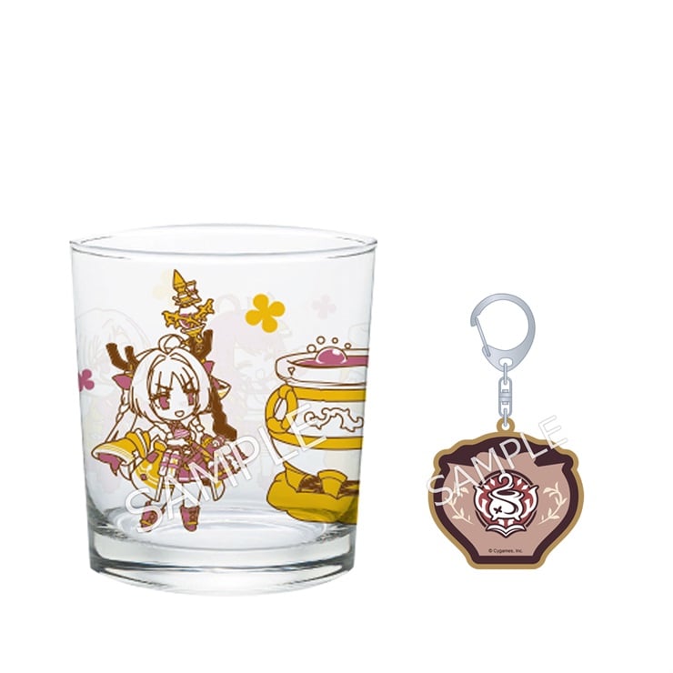 プリンセスコネクト！Re:Dive 【アルケス錬金堂】ビーカー風ロックグラス＆木製キーホルダーセット
