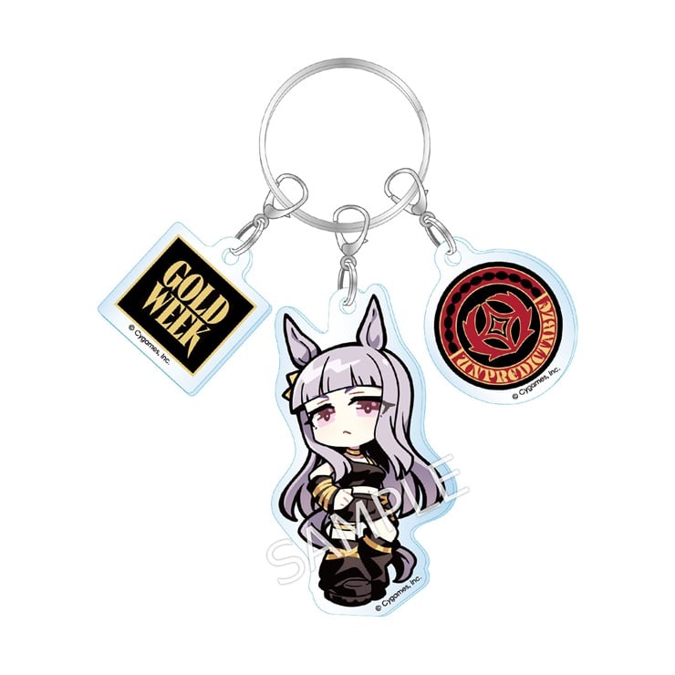 公式ミニキャラ ３連アクリルキーホルダー（GOLD WEEK Ver.）【ゴールドシップ】