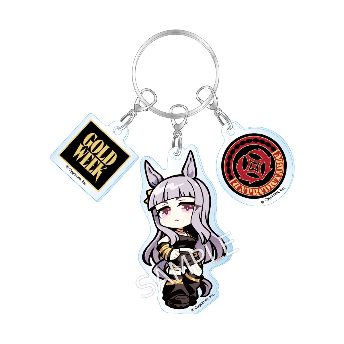 Official Mini Character Triple Acrylic Key Holder (GOLD WEEK Ver.) [Gold Ship]