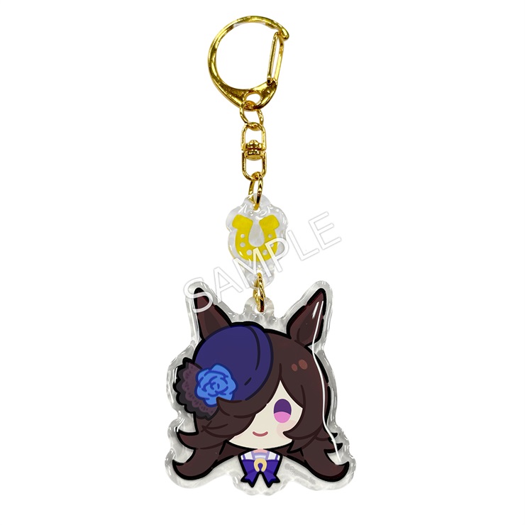 ウマ娘 プリティーダービー ぷっくりフェイスアクリルキーホルダー【ライスシャワー】