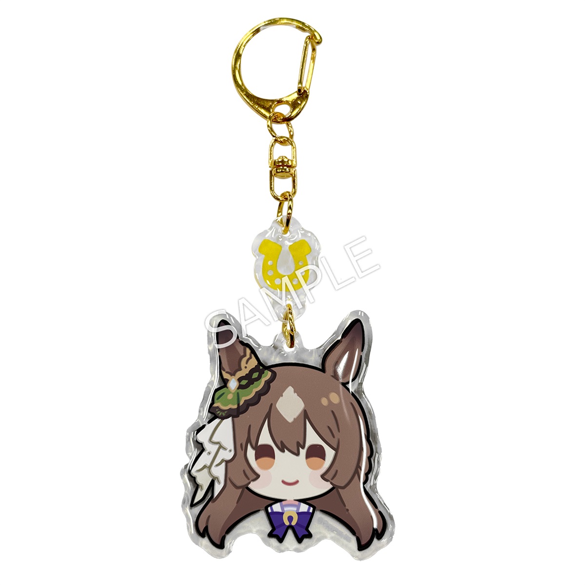 ウマ娘 公式リボンキーホルダー 【サトノダイヤモンド】 ウマ娘 プリティーダービー ぷっくりフェイスアクリルキーホルダー
