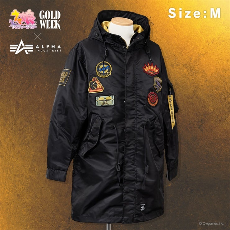 Alpha Industries×ウマ娘 プリティーダービー M-59 Fishtail Mod Parka『GOLD WEEK』モデル Mサイズ