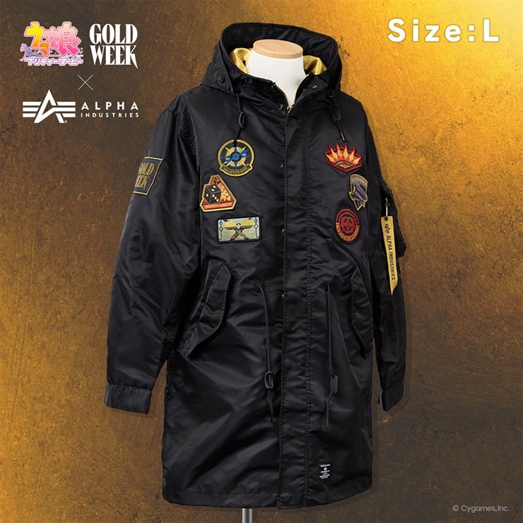 Alpha Industries×ウマ娘 プリティーダービー M-59 Fishtail Mod Parka『GOLD WEEK』モデル Lサイズ