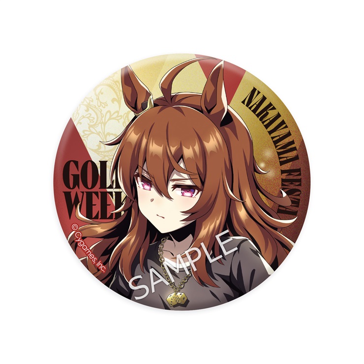 公式メタリック缶バッジ【ナカヤマフェスタ】(GOLD WEEK Ver.)