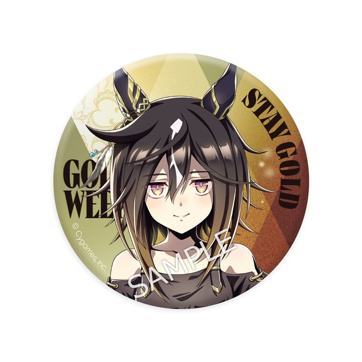 公式メタリック缶バッジ【ステイゴールド】(GOLD WEEK Ver.)