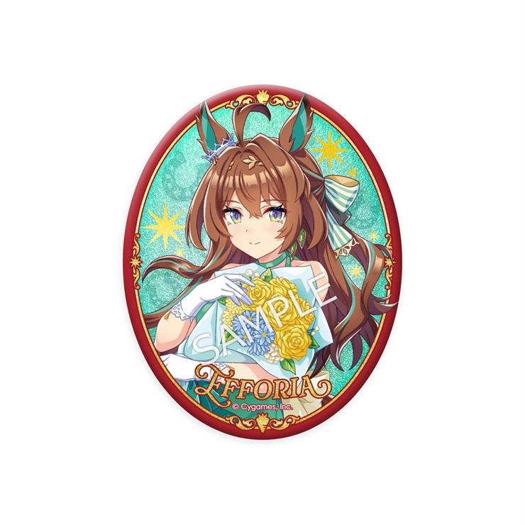 ウマ娘 プリティーダービー 公式グリッター缶バッジ【エフフォーリア】(5.5th Anniversary Ver.)