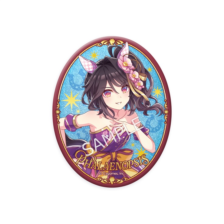 ウマ娘 プリティーダービー 公式グリッター缶バッジ【ファレノプシス】(5.5th Anniversary Ver.)