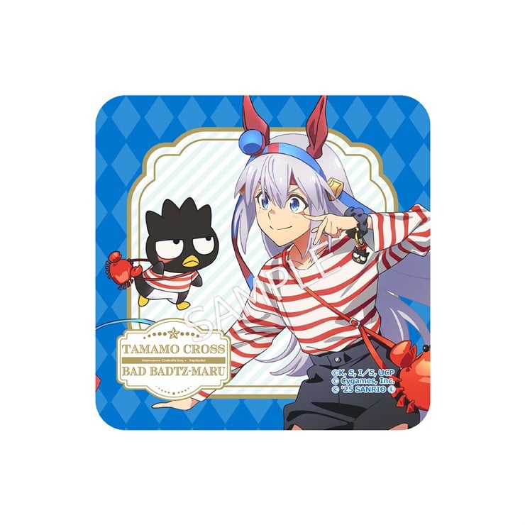 アニメ『ウマ娘 シンデレラグレイ』×はぴだんぶい　ハンドタオル タマモクロス×バッドばつ丸