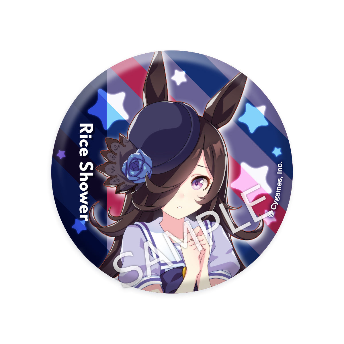 Cygames展　缶バッチ　ライスシャワー　A 公式缶バッジ 【ライスシャワー】（制服Ver.）