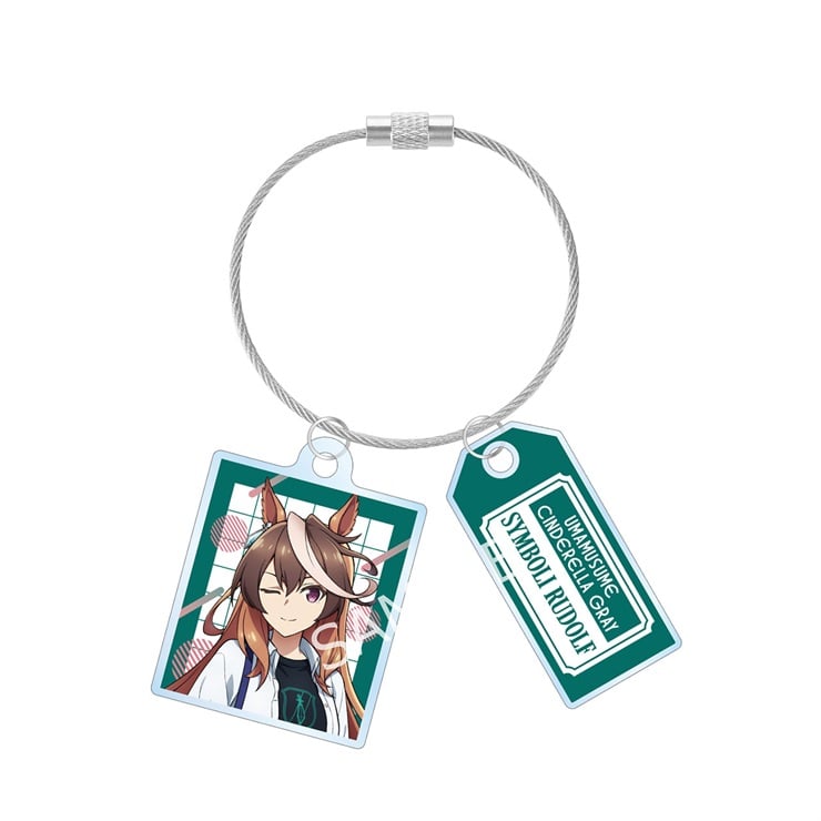 アニメ『ウマ娘 シンデレラグレイ』 シンボリルドルフ 2連ワイヤーアクリルキーホルダー POP UP SHOP in マルイ