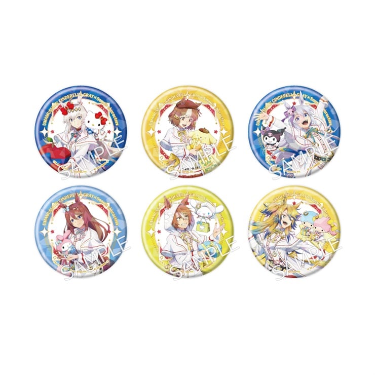【BOX】アニメ『ウマ娘 シンデレラグレイ』×サンリオキャラクターズ／トレーディングホログラム缶バッジ（全6種）（コンプリートセット）