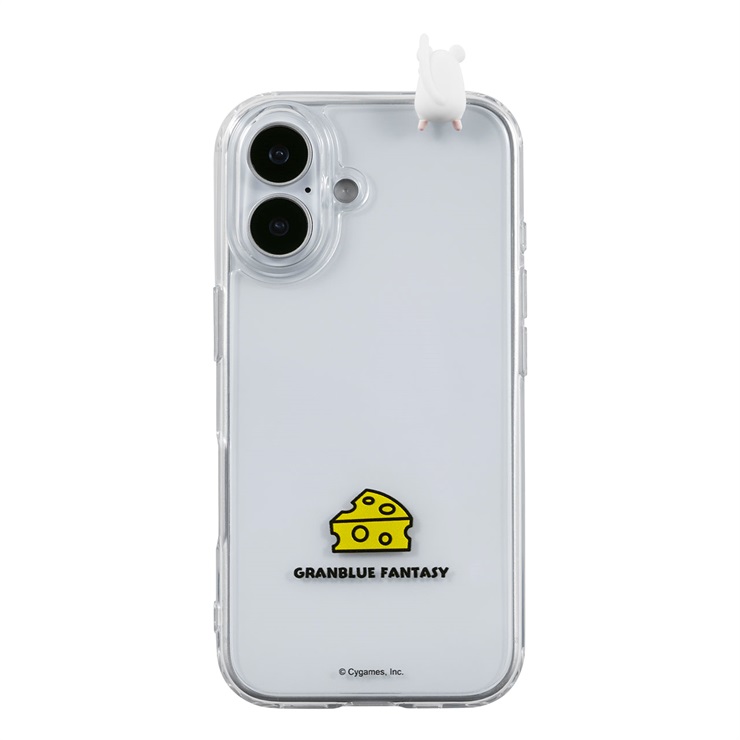 マスコット付きスマホケース(ネズミ)/ for iPhone 16