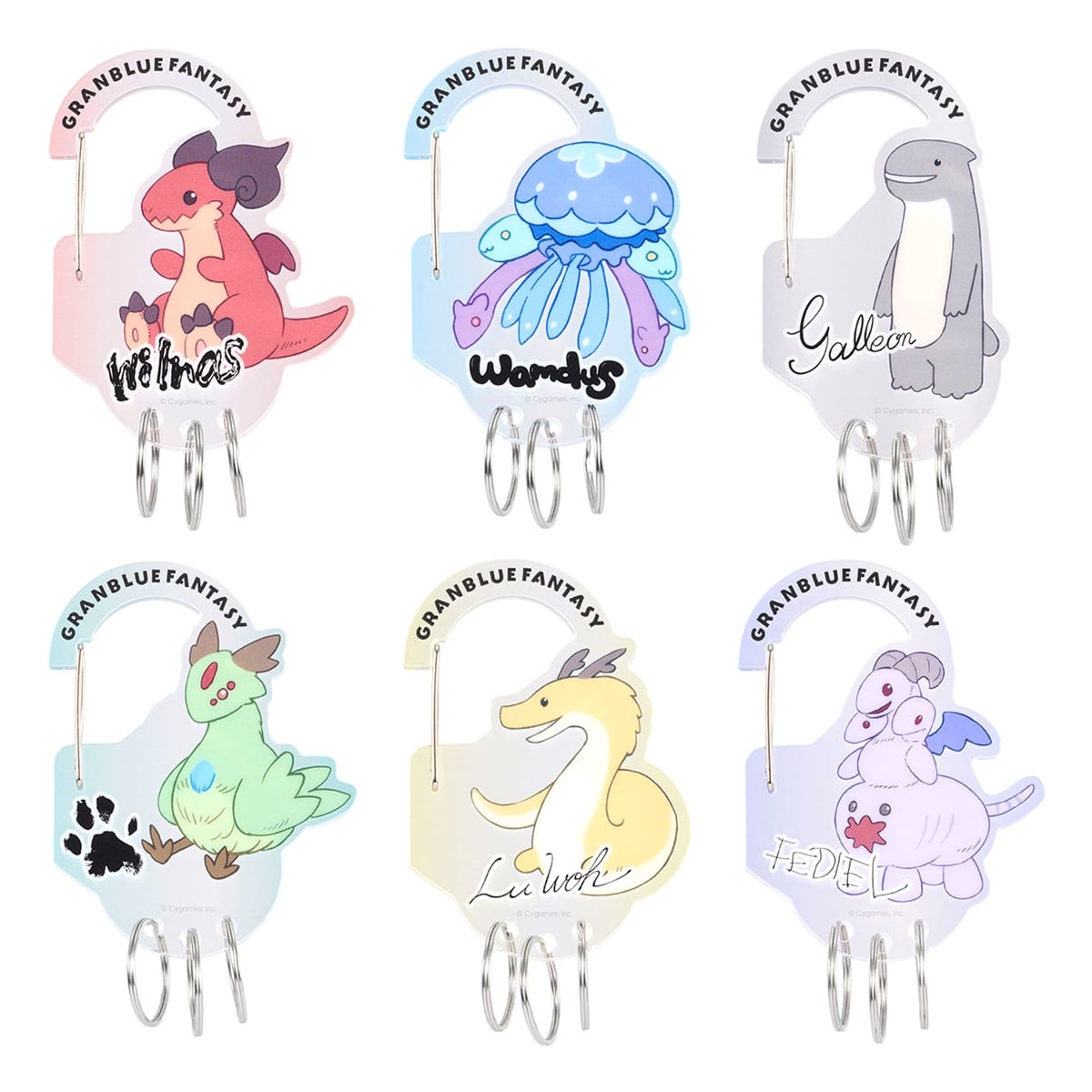 アクリルカラビナ(ゆる六竜)