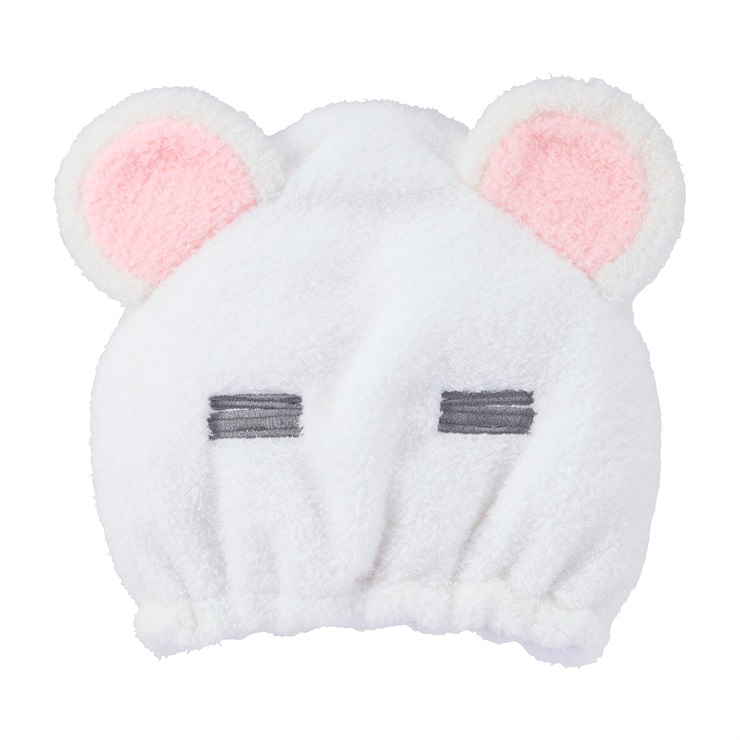 タオルヘアキャップ(ネズミ)