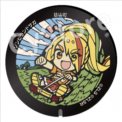 ゾンビランドサガ ミニチュアマンホール 基山町 二階堂サキ Tシャツ