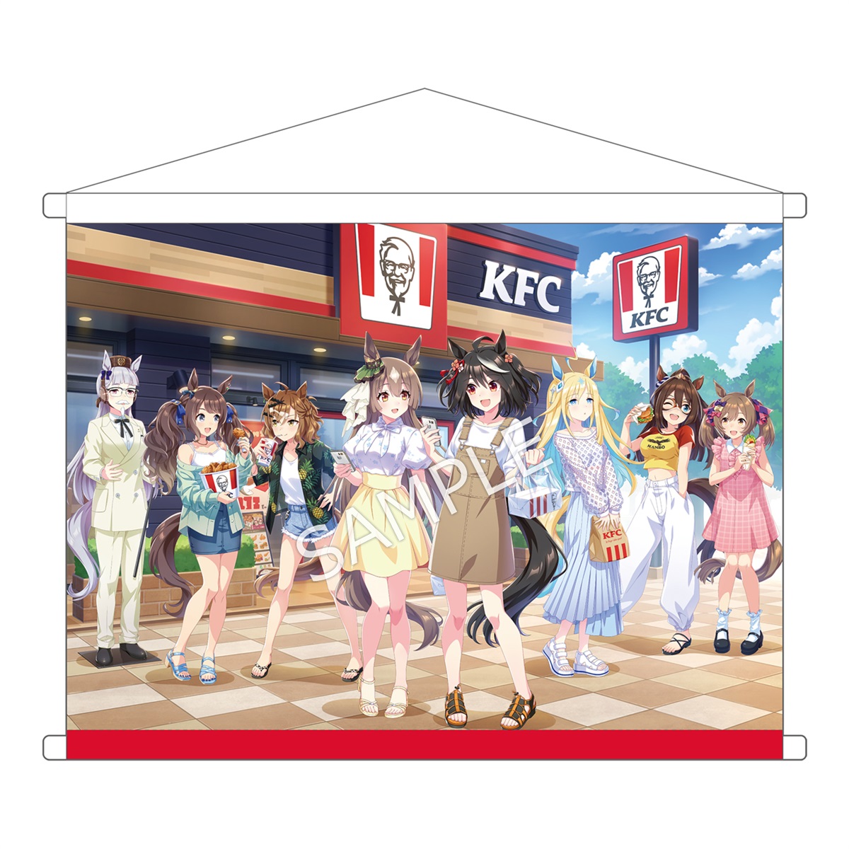 ウマ娘 プリティーダービー 公式めくれるタペストリー (KFC｜ウマ娘 Ver.)