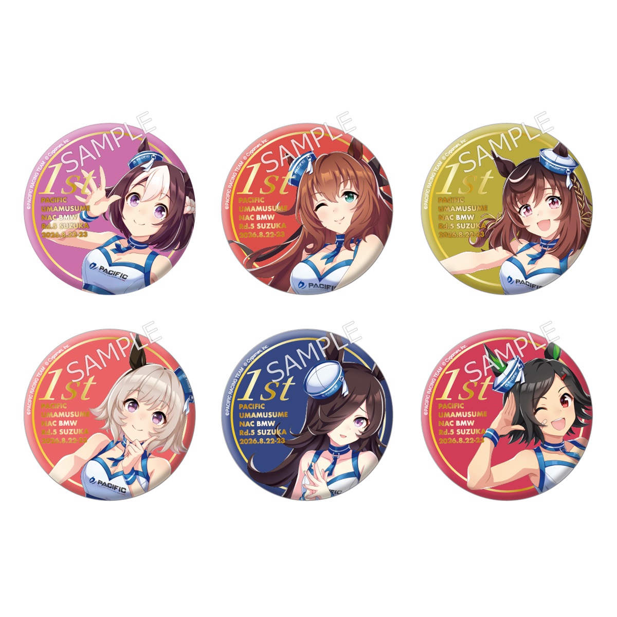 セット】ウマ娘 プリティーダービー Rd.5 優勝記念台紙付き缶バッジセット